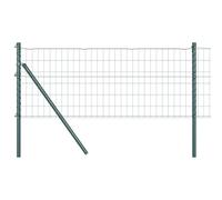 GHVBNMF Euroclôture avec poteaux - 0,6 x 10 m - Clôture de jardin en acier | Délimitation flexible pour jardin et terrasse avec poteaux stables et fil de liaison en kit complet.