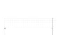 GHVBNMF Euroclôture en acier argenté avec poteaux 1,6 x 50 m | Système de clôture modulaire en treillis métallique argenté pour jardin, terrasse et cour. Paravent en métal flexible et