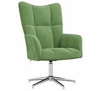 GHVBNMF Fauteuil relax en velours vert clair - Fauteuil pivotant rembourré | Fauteuil TV pivotant avec rembourrage doux et design matelassé élégant pour le salon, la chambre ou le bureau.
