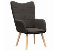 GHVBNMF Fauteuil relax gris foncé 62 x 67 x 95,5 cm Fauteuil rembourré | Fauteuil rembourré ergonomique en tissu Sherpa moelleux avec pieds en caoutchouc pour salon et chambre à coucher.