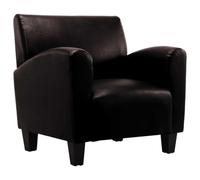 GHVBNMF Fauteuil rembourré en cuir synthétique marron foncé 70 x 69 x 72 cm | Fauteuil relax compact avec dossier ergonomique et coussin d'assise doux pour le salon et le bureau.
