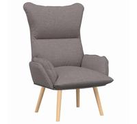 GHVBNMF Fauteuil taupe 69 x 74 x 93 cm Fauteuil rembourré en tissu et bois | Fauteuil relax confortable avec dossier rembourré pour chambre à coucher, salon et bureau. Structure stable jusqu'à 110 kg.