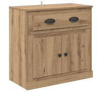 GHVBNMF Highboard Artisan Buffet en chêne 70 x 35,5 x 67,5 cm | Armoire d'appoint polyvalente avec tiroir et portes pour salon, salle à manger ou couloir, aspect bois élégant.