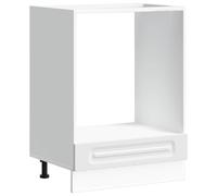GHVBNMF Kalmar Armoire encastrable pour cuisinière Blanc 60 x 46 x 81,5 cm | Meuble de four sur mesure pour la cuisine avec pieds réglables en hauteur et étagère inférieure pratique pour les ustensiles