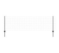 GHVBNMF Kit complet de clôture de jardin avec poteaux en acier gris 1000 x | Délimitation de terrain moderne en acier revêtu par pulvérisation pour jardin, terrasse et cour au design sobre.