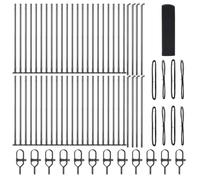 GHVBNMF Kit complet de clôture d'extérieur grise avec poteaux 10 000 x 3,2 | Kit complet de clôture en treillis solide en gris pour le jardin et la terrasse, revêtu par pulvérisation et résistant aux