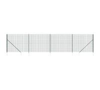GHVBNMF Kit complet de clôture en treillis vert 1,8 x 10 m | Clôture métallique durable pour jardin et terrain, comprend des piquets, des poteaux et des pinces pour une installation