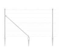 GHVBNMF Kit de clôture de jardin 50 x 1,4 m en acier galvanisé avec 52 | Système de délimitation complet pour jardin et terrasse en métal galvanisé, assure une installation stable du terrain.