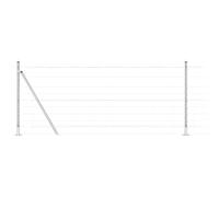 GHVBNMF Kit de clôture de jardin 50 x 1 m, clôture en métal galvanisé avec | Délimitation de terrain stable en acier pour jardin, cour et terrasse. Piquets inclus pour un montage facile.