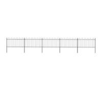 GHVBNMF Kit de clôture de jardin - 8,5 m - Noir - 5 éléments de clôture | Clôture arquée décorative pour jardin avant et allée, avec matériel de fixation pour délimitation flexible du terrain.