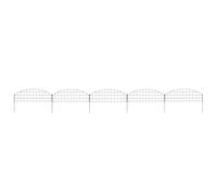 GHVBNMF Kit de clôture de jardin convexe, vert, 77,3 x 26 cm, 5 éléments de | Kit de clôture de bassin polyvalent en fil d'acier robuste pour jardin, bordure de parterres et enclos pour animaux avec