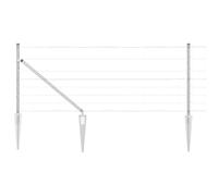 GHVBNMF Kit de clôture en métal galvanisé 25 x 0,8 m avec 52 piquets | Design rectangulaire pour jardin et terrasse. L'acier galvanisé à chaud offre une protection contre le vent et une