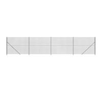 GHVBNMF Kit de clôture en treillis avec bride de sol - 1,6 x 10 m | Clôture métallique solide en acier galvanisé avec gaine en PVC pour terrain, jardin et enclos avec pince et fil de liage.