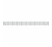 GHVBNMF Kit de clôture en treillis avec bride de sol Vert 1,6 x 25 m | Kit complet de clôture de jardin avec poteaux et pince pour délimiter les fuites et les terrains en extérieur.