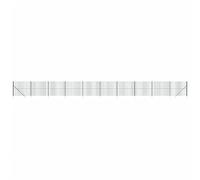 GHVBNMF Kit de clôture en treillis avec manchons de sol Vert 1,4 x 25 m | Kit complet de clôture de jardin en acier galvanisé pour terrain et enclos Peut être découpé de manière flexible et facile à