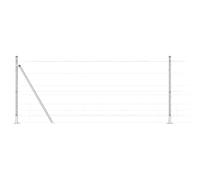 GHVBNMF Kit de clôture en treillis galvanisé 50 x 1 m avec 52 poteaux de | Clôture métallique robuste en acier galvanisé pour la séparation dans le jardin ou sur la terrasse avec piquets de terre