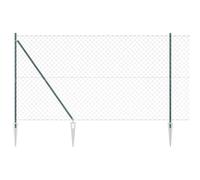 GHVBNMF Kit de clôture en treillis vert 10 x 1,6 m avec 5 poteaux | Kit complet de clôture de jardin stable en acier revêtu par pulvérisation et PVC pour une délimitation claire à l'extérieur.