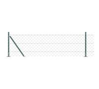 GHVBNMF Kit de clôture grillagé vert 25 x 0,4 m avec 5 poteaux en acier PVC | Clôture de jardin robuste pour l'extérieur et le jardin : avec une protection fiable contre les UV et une finition durable.