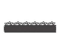 GHVBNMF Lot de 10 bordures de pelouse en acier noir 103 x 22 cm | Bordure de tonte stable en acier pour parterres de jardin, jardin avant et terrasse. Crée une séparation propre de la pelouse