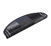 GHVBNMF Lot de 15 tapis d'escalier autocollants Noir/gris 65 x 21 cm | Marchepieds antidérapants en polyamide pour escaliers en bois dans les escaliers et les couloirs. Lavable