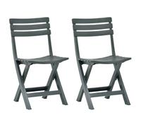 GHVBNMF Lot de 2 chaises de jardin pliantes en plastique vert | Chaises de bistro peu encombrantes pour terrasse, balcon et camping, chaise pliante facile d'entretien jusqu'à 110 kg.