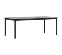 GHVBNMF Lot de 2 tables à manger - 200 x 100 x 75 cm - En bois et métal | Tables de cuisine rectangulaires avec plateau en bois solide et structure en acier robuste pour salle à manger et salon.