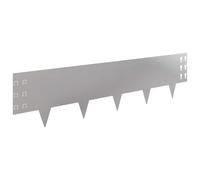 GHVBNMF Lot de 20 bordures de pelouse en acier argenté 100 x 25 cm | Bord de coupe flexible en acier revêtu par pulvérisation pour l'extérieur, séparation propre de la pelouse