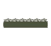 GHVBNMF Lot de 30 bordures de pelouse en métal Vert olive 103 x 22 cm | Clôture de délimitation moderne en acier pour parterres de jardin et pelouses en extérieur. Séparation pratique pour des