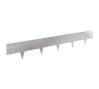 GHVBNMF Lot de 50 bordures de pelouse en métal argenté 100 x 15 cm | Bord de coupe flexible en acier revêtu par pulvérisation pour une séparation propre de la pelouse et des parterres de fleurs
