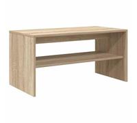 GHVBNMF Meuble TV bas en chêne Sonoma 80 x 40 x 40 cm | Double design flexible comme table TV ou table de salon. Avec étagère ouverte pour les appareils multimédia dans la chambre à