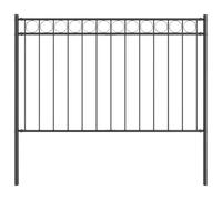 GHVBNMF Panneau de clôture ASEN Gris 170 x 150 cm Clôture de jardin en | Élément métallique solide en acier robuste gris pour terrasse, patio et extérieur pour délimiter les terrasses