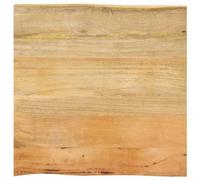 GHVBNMF Plateau de table en bois massif de mangue, 80 x 80 x 2,5 cm, avec | Planche rustique en bois de manguier comme plateau de table de rechange pour différents supports dans la salle à manger ou la