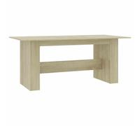 GHVBNMF Table à manger en chêne Sonoma - 180 x 90 x 76 cm - En bois | Table de cuisine et de salle à manger minimaliste avec large base rectangulaire pour une grande stabilité et une surface