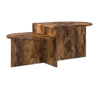 GHVBNMF Table basse en chêne fumé 100 x 50 x 40 cm | Table d'appoint fonctionnelle avec compartiment de rangement supplémentaire pour salon et chambre à coucher