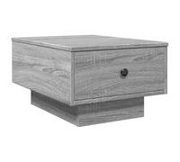 GHVBNMF Table basse gris Sonoma 60 x 45 x 31 cm Table d'appoint en bois | Table de canapé élégante pour salon et chambre à coucher avec bouton en métal, grand espace de rangement et capacité de