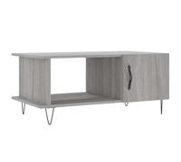 GHVBNMF Table basse gris Sonoma 90 x 50 x 40 cm Table d'appoint en bois | Table de canapé élégante avec compartiment et porte pour votre salon. Les pieds en fer robustes assurent une grande stabilité