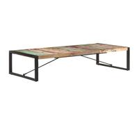 GHVBNMF Table basse style industriel en bois massif vieilli 180 x 90 x 40 | Table de salon rustique en bois véritable vieilli avec structure en acier noir, chaque grain est une pièce unique pour votre
