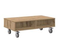 GHVBNMF Table d'appoint avec roulettes 90 x 50 x 30 cm Table basse en chêne | Table flexible pour ordinateur portable et chariot de service pour le salon et la chambre à coucher avec beaucoup d'espace de