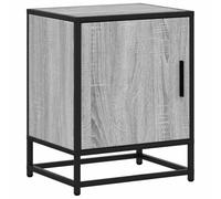 GHVBNMF Table de chevet gris Sonoma 40 x 31 x 50 cm Table d'appoint avec | Table de chevet stable pour chambre à coucher avec porte, grande surface de rangement et cadre en métal moderne.