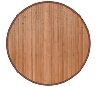 GHVBNMF Tapis en bambou rond - 60 cm - Naturel - Pour salon, couloir | Tapis rond en bambou naturel avec dessous antidérapant pour chambre à coucher, couloir et balcon. Facile d'entretien et