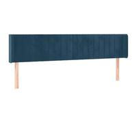 GHVBNMF Tête de lit avec oreilles en velours bleu foncé réglable en hauteur | Coussin mural de luxe pour chambre à coucher avec rembourrage doux, hauteur réglable et pieds en bois solides.