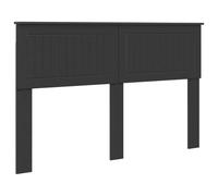 GHVBNMF Tête de lit en bois aspect chêne noir 143 cm | Élégant accroche-regard pour la chambre à coucher : planche en bois facile d'entretien à l'aspect foncé avec des lignes