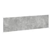 GHVBNMF Tête de lit montage mural, gris béton, 200 x 3 x 50 cm, matériau en | Panneau mural peu encombrant pour chambre à coucher avec compartiments intégrés pour livres et accessoires aspect béton