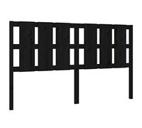 GHVBNMF Tête de lit noire 165,5 cm en pin massif | Planche rustique en bois de conifère véritable pour votre chambre ou chambre d'amis, offre un soutien lors de la lecture.