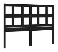 GHVBNMF Tête de lit noire 205,5 x 100 cm en pin massif | Tête de lit rustique en pin massif noir, idéale comme soutien dorsal confortable dans la chambre.