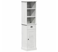 GHVBNMF VIGO Ensemble de meubles de salle de bain 2 pièces avec vitrine | Lot de 2 pièces rustiques en pin et bois avec 1 tiroir, 5 compartiments et 1 porte pour petite salle de bain.
