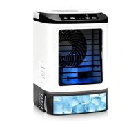 Ghygetrich Ventilateur Refroidisseur d'air, Climatiseur Réservoir d'eau de 900 ML Alimentation par USB 3 Vitesses Diffusion de Brume