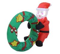 Ghzste Couronne de Père Noël Gonflable Grimpante avec Lumières LED, 41,3 | Polyester Imperméable 190T, classé IP44, pour la Décoration Extérieure de la Cour, les Fêtes de Vacances, les Affichages