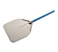 GI.METAL Pelle à pizza - 36 x 36 cm - Tête perforée - Manche : 60 cm - Aluminium (anodisé) G