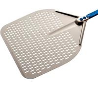 Gi.Metal Pelle à pizza professionnelle extra légère (0,416 kg), manche court (30 cm), tête neutre en aluminium anodisé - Blue Line A -30RF/30